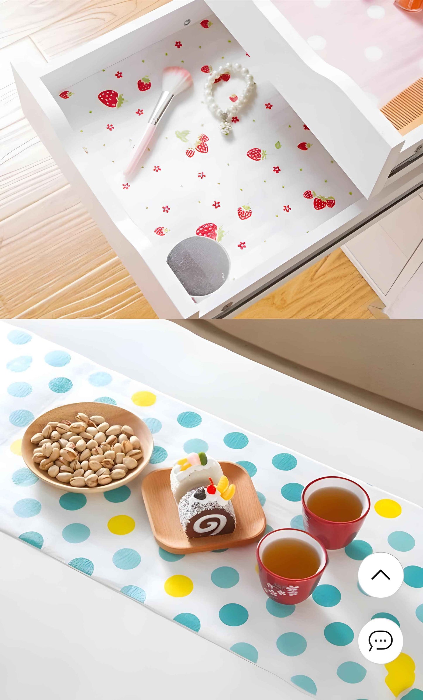 2 ROLLS WATERPROOF ANTI SLIP FOAMIC SHEETS FOR SHELVES CUPBOARD WARDROBE KITCHEN CABINET FRIDGE AND DINING TABLE (RANDOM DESIGN)