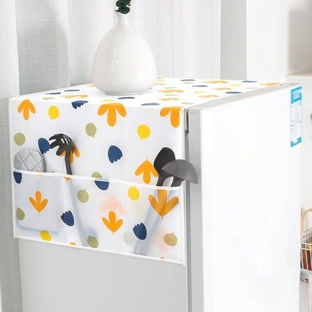 Anti-dust Waterproof Oil-proof Refrigerator Fridge Cover with Side Storage (imported)