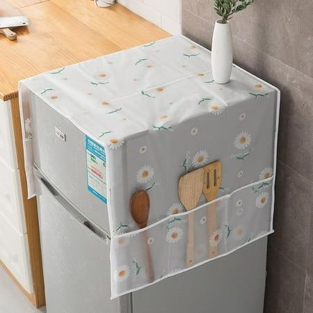 Anti-dust Waterproof Oil-proof Refrigerator Fridge Cover with Side Storage (imported)
