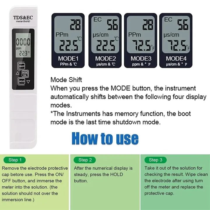 3-in-1 Digital Water Quality Testing Pen
