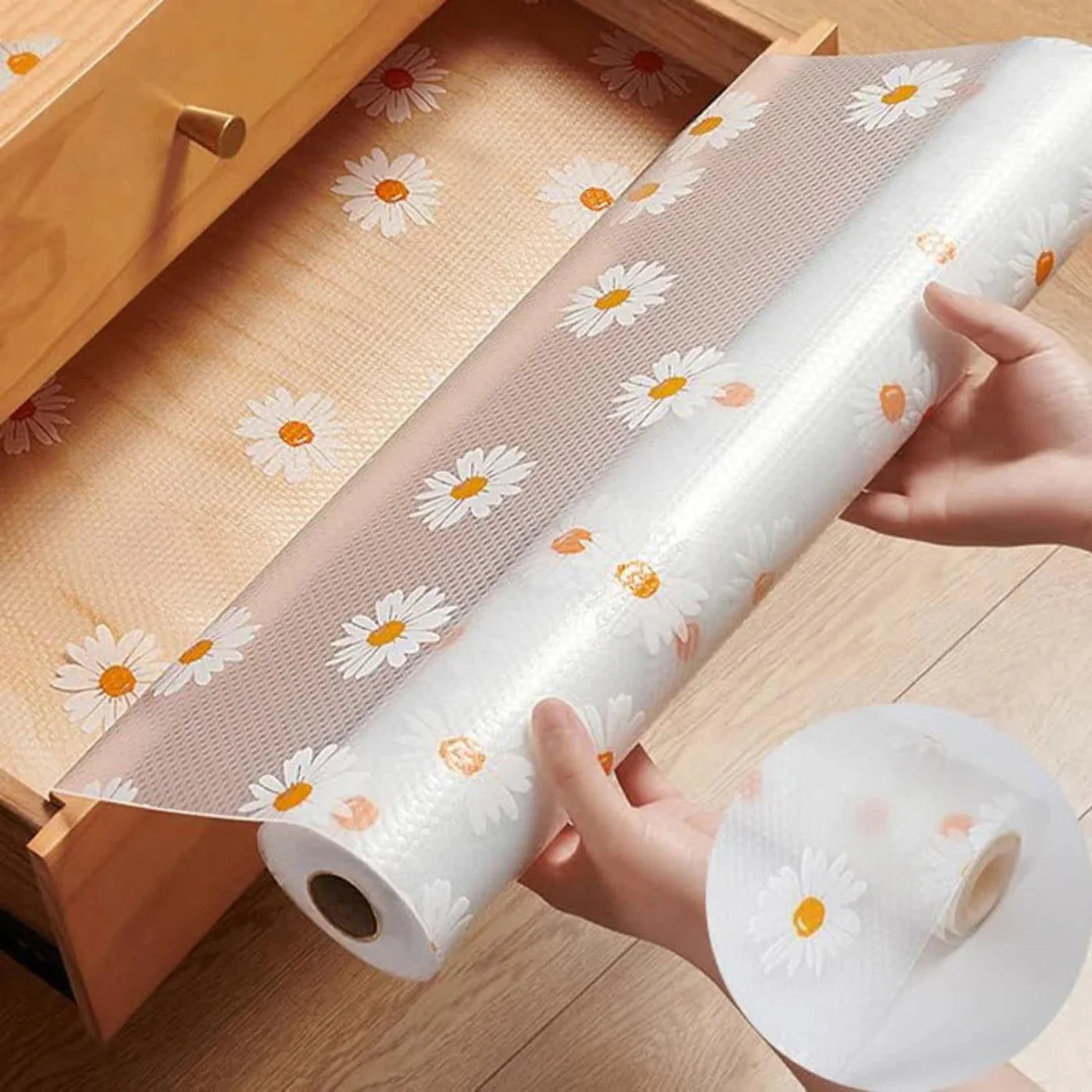 2 ROLLS WATERPROOF ANTI SLIP FOAMIC SHEETS FOR SHELVES CUPBOARD WARDROBE KITCHEN CABINET FRIDGE AND DINING TABLE (RANDOM DESIGN)