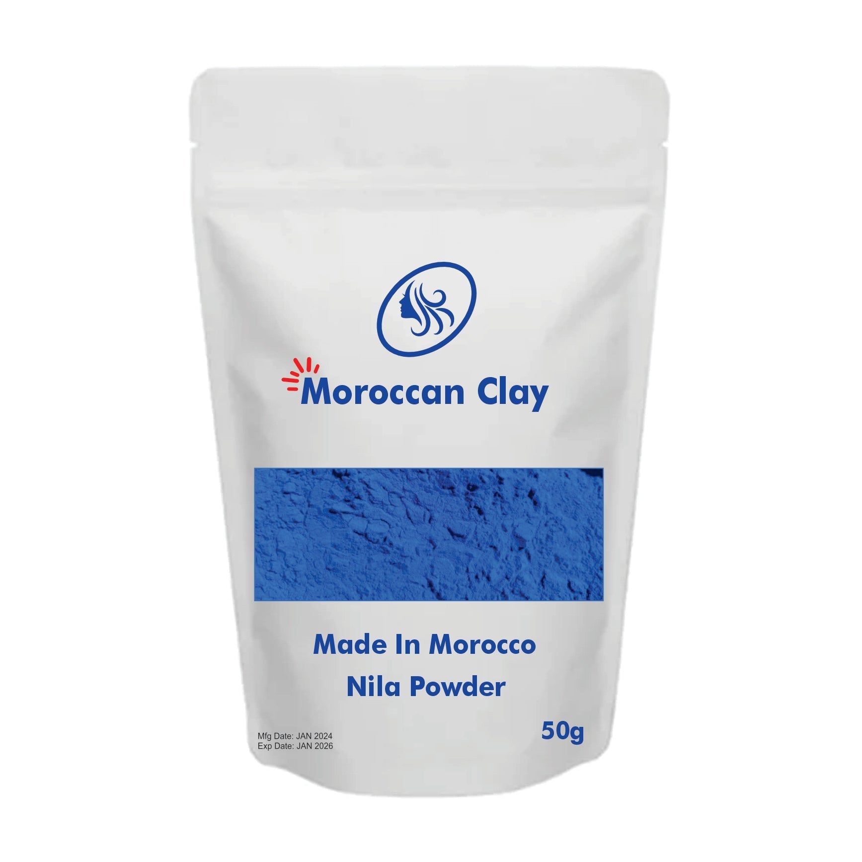 Moroccan Beauty Blue Nila Powder Neela Mask for Glowing Skin Clay