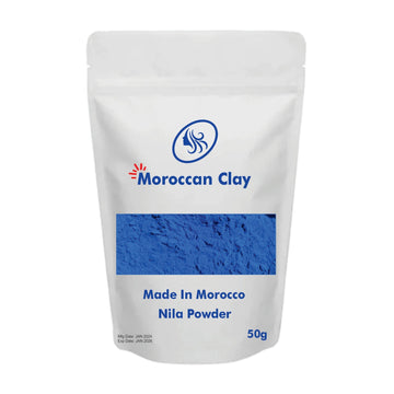 Moroccan Beauty Blue Nila Powder Neela Mask for Glowing Skin Clay