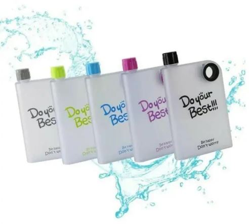Slim Notebook Style Water Bottle