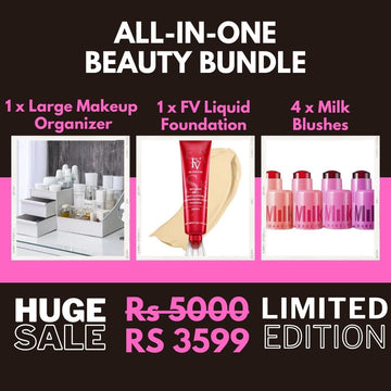 Beauty Bundle Large Makeup Organizer + FV Foundation + 4 Milk Jelly Tint Blush Deal